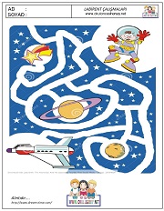 okul öncesi labirent bulmacai çalışma sayfaları